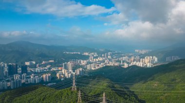 Lion Rock Dağı Peyzajı, Hong Kong 16 Kasım 2022