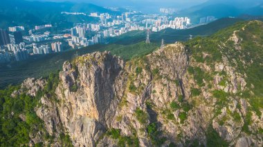 Lion Rock Dağı Peyzajı, Hong Kong 16 Kasım 2022