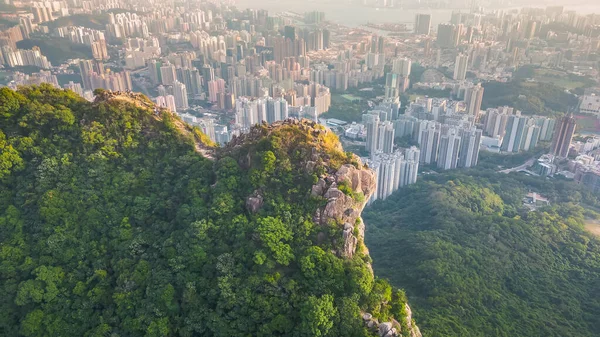 Lion Rock Dağı Peyzajı Hong Kong Kasım 2022 — Stok fotoğraf