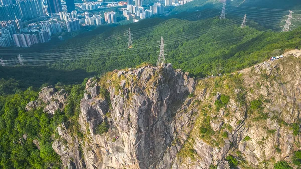 Krajobraz Góry Skalnej Lion Hongkong Lis 2022 — Zdjęcie stockowe