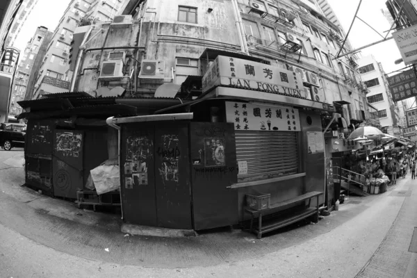 Czerwiec 2012 Krajobraz Ulicy Centrum Hong Kong — Zdjęcie stockowe