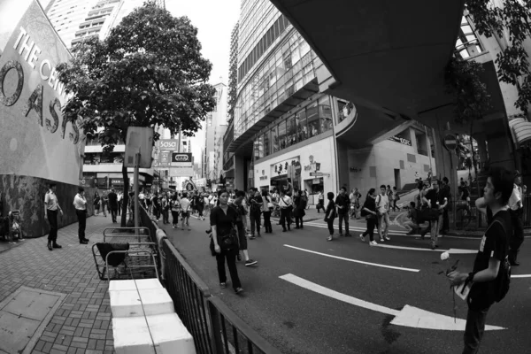 Juni 2012 Hongkong Folket Gick Gatorna För Att Skydda Sina — Stockfoto