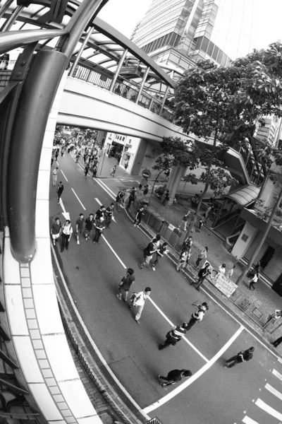 Junho 2012 Hong Kong Pessoas Tomaram Ruas Para Proteger Seus — Fotografia de Stock