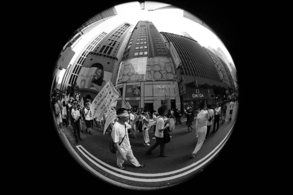 stock image 10 june 2012 Hong Kong peopletook to the streets to protect their rights