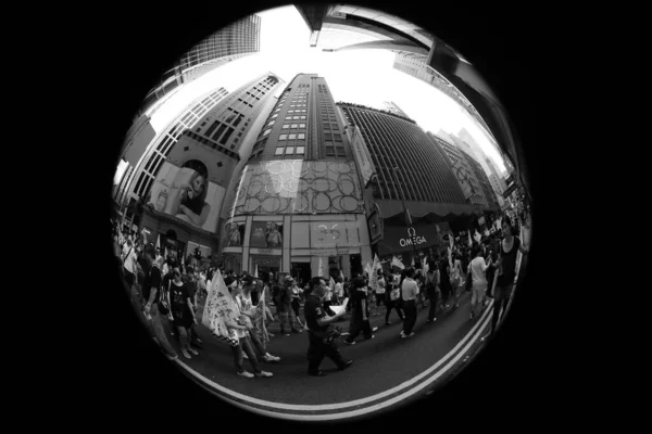 Ιουνίου 2012 Άνθρωποι Του Χονγκ Κονγκ Βγήκαν Στους Δρόμους Για — Φωτογραφία Αρχείου