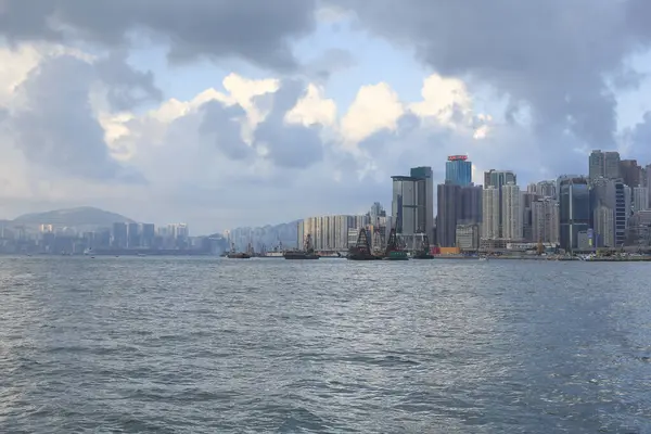 2012年6月27日香港ビクトリア港の風景 — ストック写真