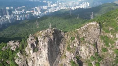Lion Rock Dağı Peyzajı, Hong Kong 16 Kasım 2022
