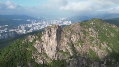 Lion Rock Dağı Peyzajı, Hong Kong 16 Kasım 2022
