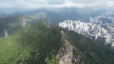 Lion Rock Dağı Peyzajı, Hong Kong 16 Kasım 2022