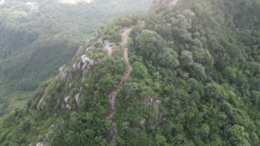 Lion Rock Dağı Peyzajı, Hong Kong 16 Kasım 2022