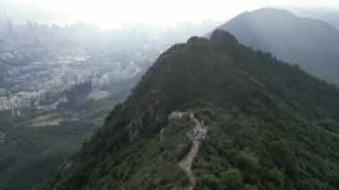 Lion Rock Dağı Peyzajı, Hong Kong 16 Kasım 2022