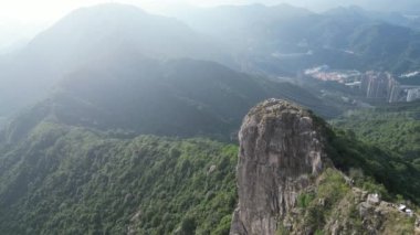 Lion Rock Dağı Peyzajı, Hong Kong 16 Kasım 2022