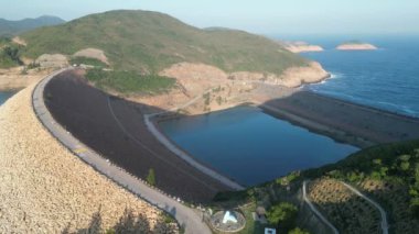High Island Barajı Doğu Barajı, Sai Kung, Hong Kong 19 Kasım 2022