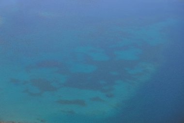 Mavi deniz suyu yüzeyi, Deniz mavisi deniz manzarası