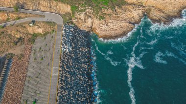 Doğu Barajı 'ndaki deniz koyunda, Sai Kung, Hong Kong 19 Kasım 2022