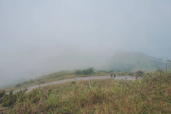 stock image 1 Oct 2012 a misty morning at Tai Mo Shan, Hong Kong