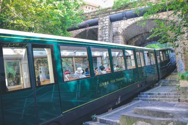 Yeni Peak Tram Köprüsü 'nü geç MacDonnell Yolu 14 Ekim 2022