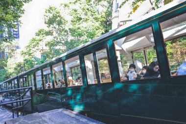 Yeni Peak Tram Pisti MacDonnell Road İstasyonu 14 Ekim 2022