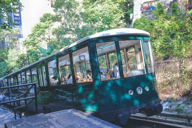 Yeni Peak Tram Pisti MacDonnell Road İstasyonu 14 Ekim 2022