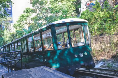 Yeni Peak Tram Pisti MacDonnell Road İstasyonu 14 Ekim 2022