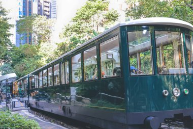 Yeni Peak Tram Pisti MacDonnell Road İstasyonu 14 Ekim 2022