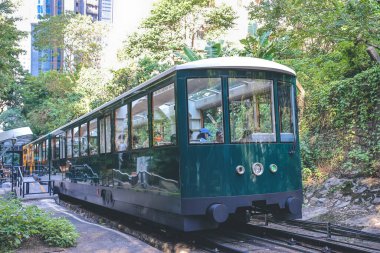 Yeni Peak Tram Pisti MacDonnell Road İstasyonu 14 Ekim 2022