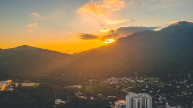 Hong Kong 'daki Lantau adasındaki Mui Wo manzarası 5 Mayıs 2022