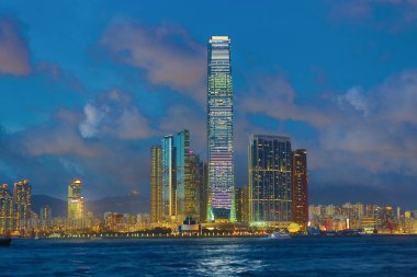 Kowloon, Batı Kowloon Kültür Bölümü 'nden 4 Temmuz 2012' de görüldü.