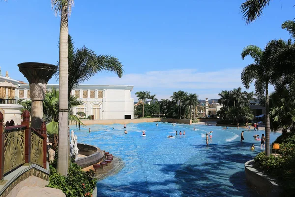 stock image 4 July 2012 The facade of the swimming pool of the Galaxy Hotel