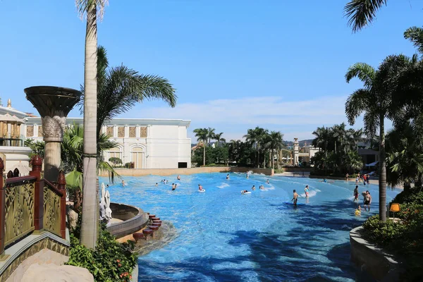 stock image 4 July 2012 The facade of the swimming pool of the Galaxy Hotel