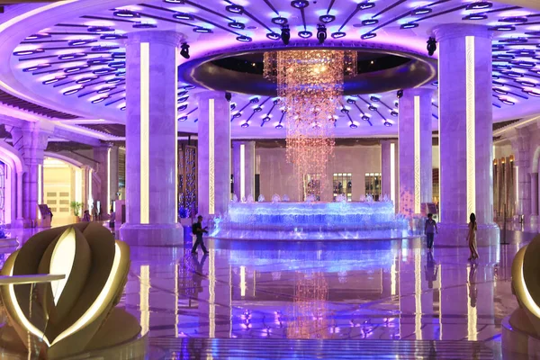 Intérieur Casino Hôtel Ville Avec Des Jeux Lumière Colorés Juillet — Photo