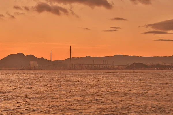 stock image the Victoria Harbour, viewing from west side of Hong Kong Island 4 July 2012