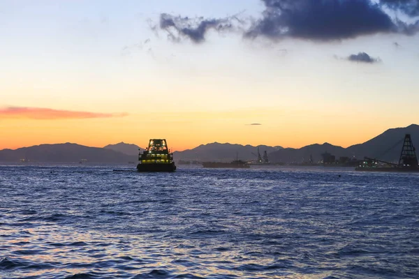 stock image the Victoria Harbour, viewing from west side of Hong Kong Island 4 July 2012