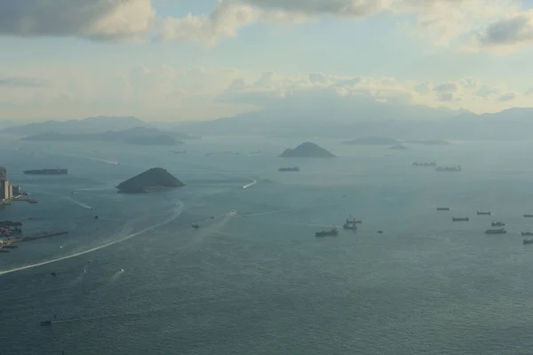 stock image 2 July 2012 the green island, Victoria Harbour west hk,