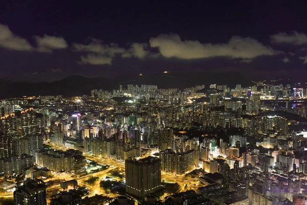 2012年7月2日香港 夜の九龍市の風景 — ストック写真