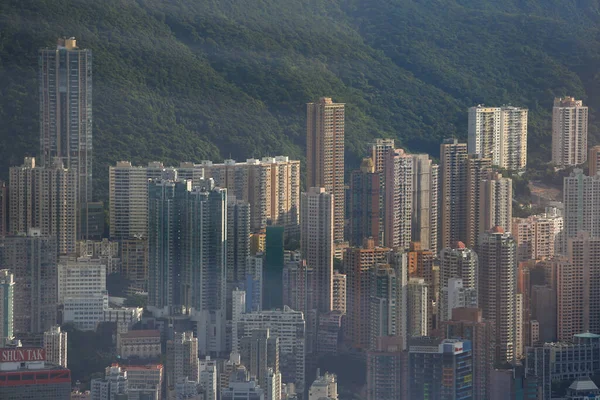 Temmuz 2012 Hong Kong Şehri Hong Kong Adası Yüksek Binaları — Stok fotoğraf