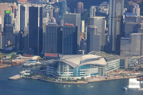 Juli 2012 Hongkong Stadtbild Hongkong Insel Hohe Gebäude — Stockfoto