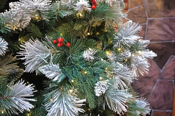Zblízka Vánoční Stromeček Obchoďáku — Stock fotografie