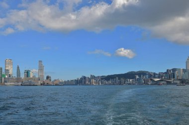 29 Kasım 2022 'de Victoria Limanı, Hong Kong.