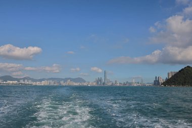 29 Kasım 2022 Viktorya Limanı Hong Kong, Çin.