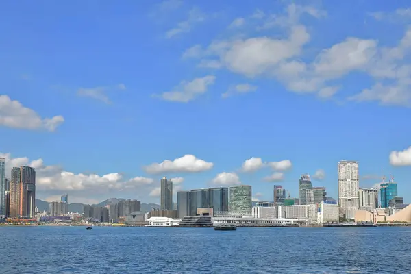 Kasım 2022 Hong Kong Ticaret Bölgesi Victoria Limanı — Stok fotoğraf