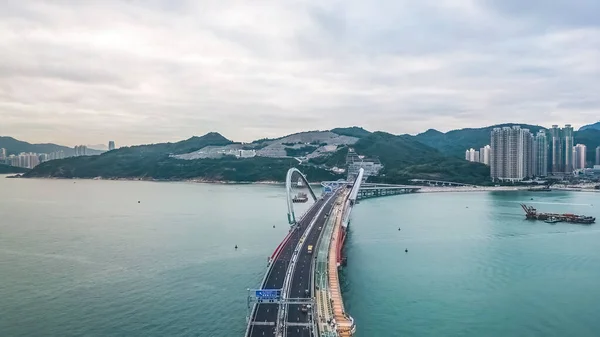 Construção Cross Bay Link Tseung Kwan Hong Kong Dez 2022 — Fotografia de Stock