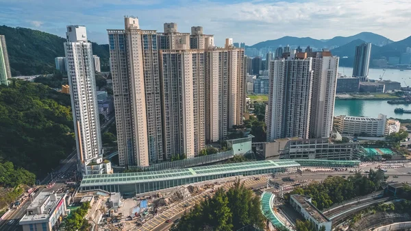 stock image revealing the Lam Tin Tunnel Construction of Highway and bridge. 4 Dec 2022