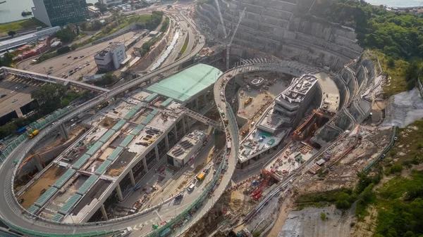 Revelando Túnel Lam Tin Construção Rodovia Ponte Dez 2022 — Fotografia de Stock