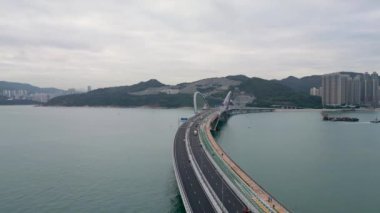 Cross Bay Link İnşaat, Tseung Kwan O, Hong Kong 3 Aralık 2022