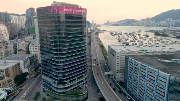 Kwun Tong Bypass Hong Kong Dec 2022 — Stock Video