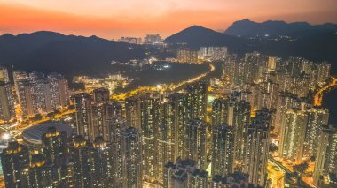 Hang Hau bölgesindeki konut binası, Gece Görüşü 1 Nisan 2022