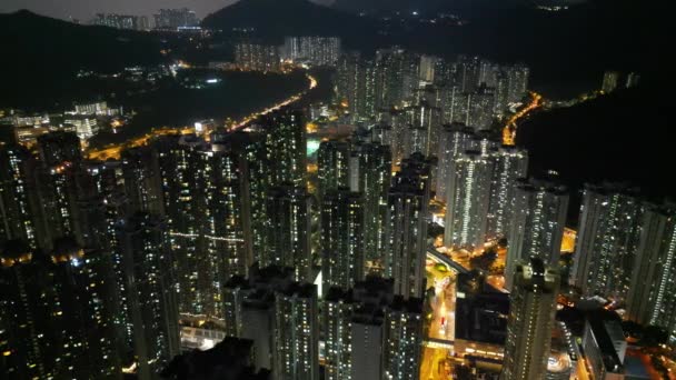 Edifícios Residenciais Distrito Hang Hau Vista Noturna Abril 2022 — Vídeo de Stock