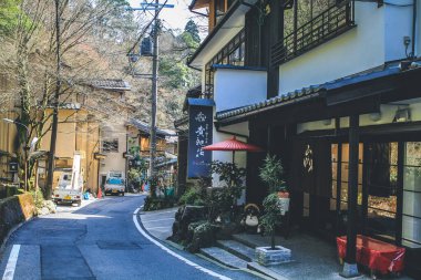 12 Nisan 2012 Japonya Kurama, Kyoto Bölgesi, Kansai