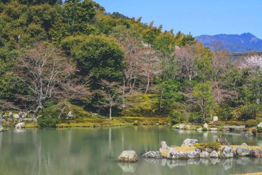 Japonya, Kyoto Bölgesi, Kyoto, Tenryu Ji Tapınağındaki Sogen Gölü